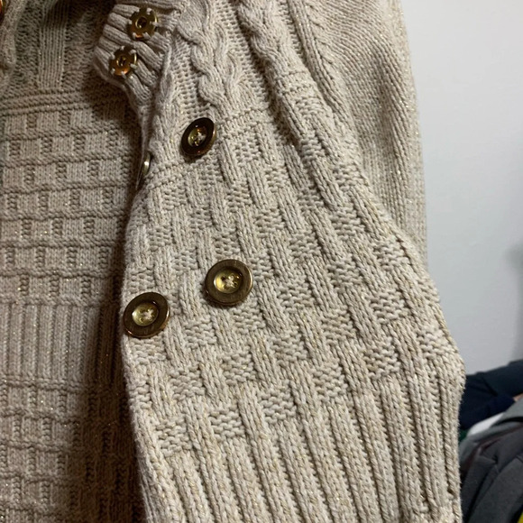 Kaisley Cardigan Sweater, Being Gold - Picture 2 of 12